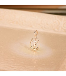 Camargue-Kreuz aus 18 Karat Gelbgold, 22 mm – Religiöses Symbol Frankreichs