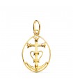 Croix de Camargue Or 18K 25mm Entourée