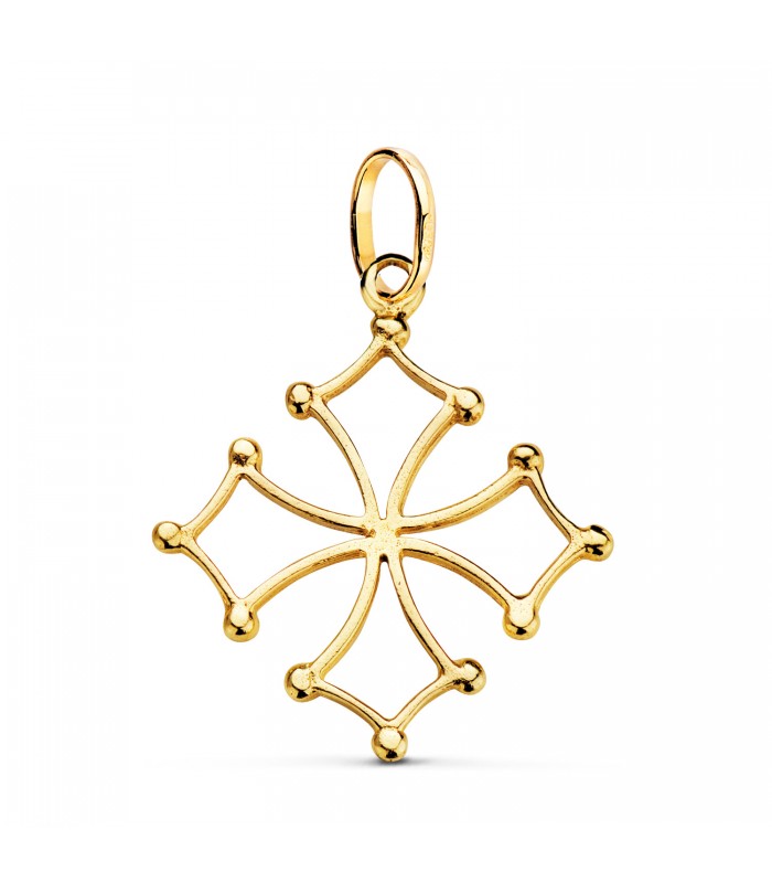 Colgante Cruz de Occitania Oro 18 K 28 mm - joyas online - joyería de oro - cruz griega