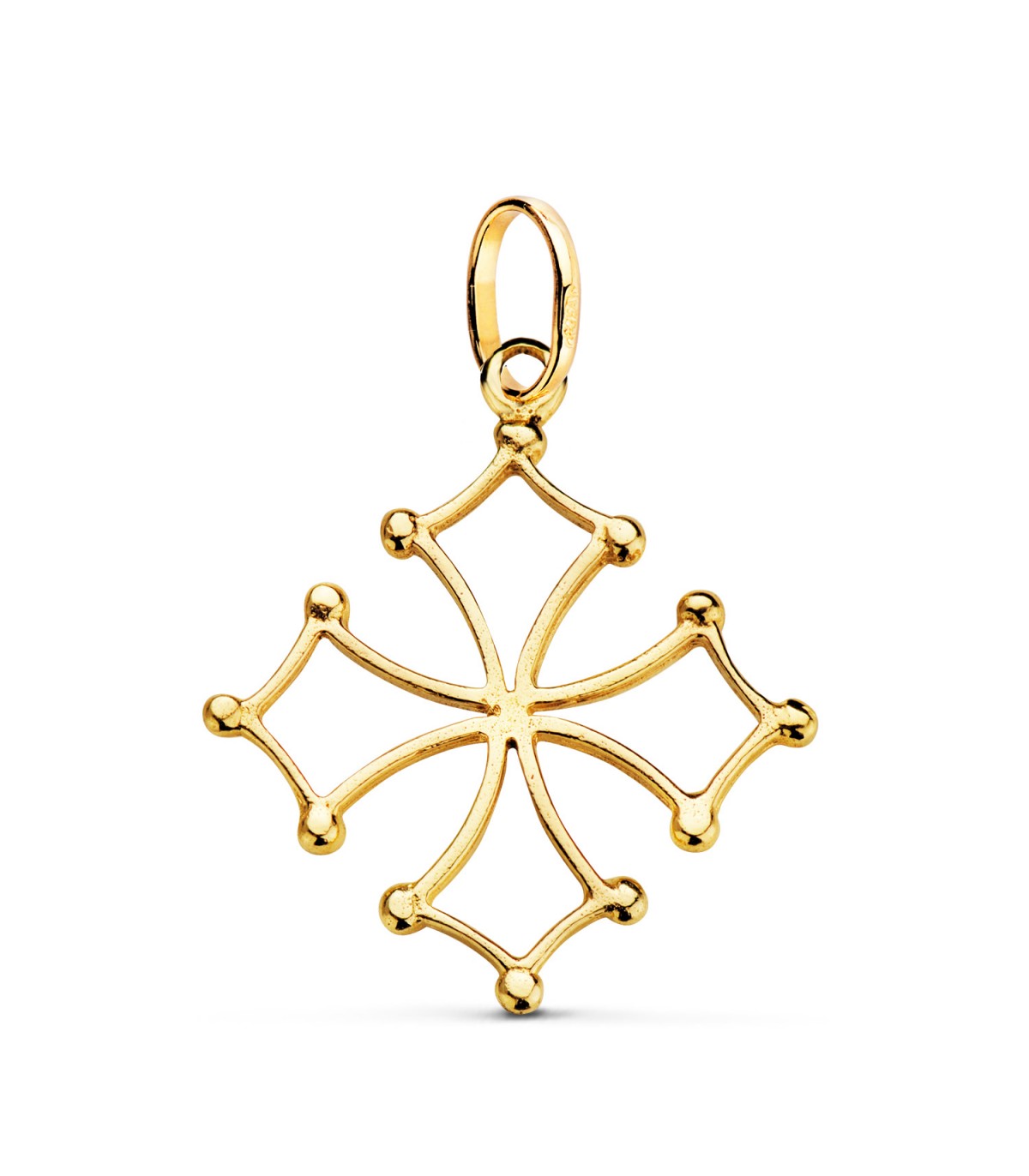 Pendentif Croix Occitane Or 18 K 28 mm