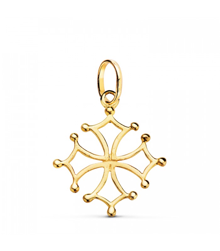 Croce di Pisa in oro giallo 18 carati 750 ‰ - Misura 23 x 21 mm | Croce d'oro