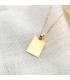 Colgante Chapa Rectangular 24mm Oro 18K colgante placa - joyas personalizadas - colgante con fotografia