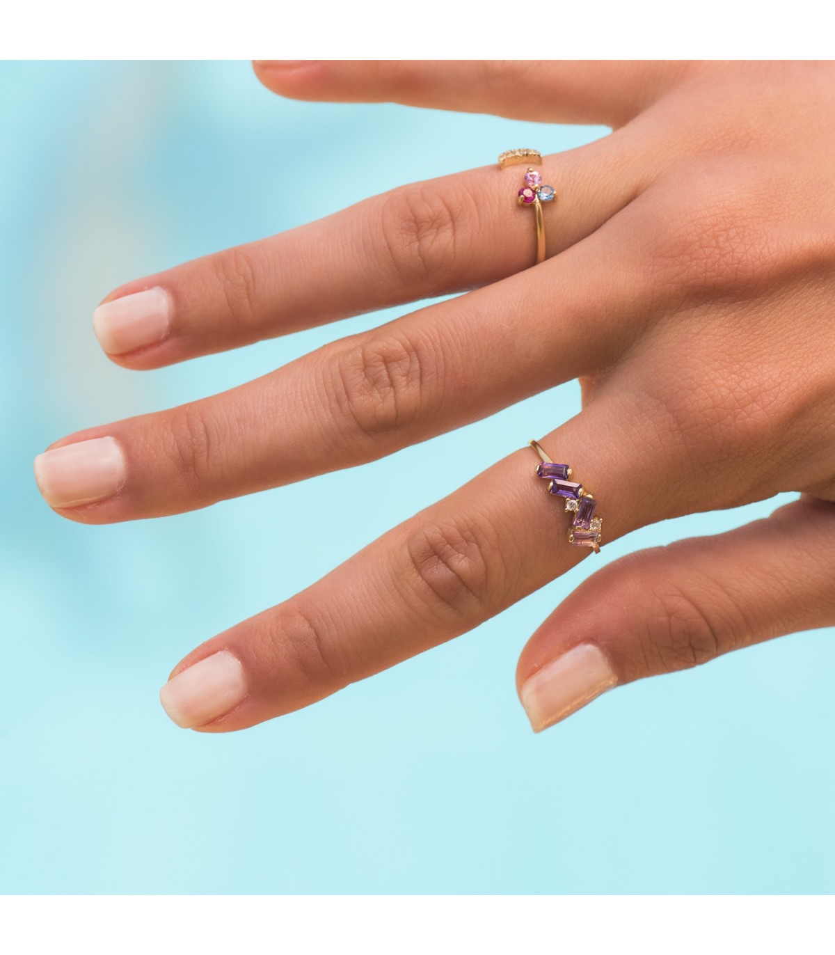 Anello ametista Princess oro giallo 18kt