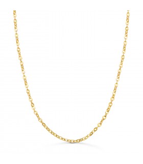 Collana d'oro da donna, catenina a maglia diamantata forzatina - Modello 45 cm e 2,5 mm
