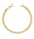 Pulsera Cadena Rolo Oro 18K 5mm 19cm | pulsera cadena , pulseras de mujer, pulseras hombre | Joyas unisex