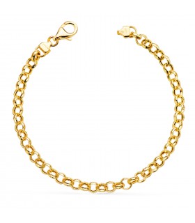Bracciale Maglia Rolo Oro 18Kt 5mm 19cm