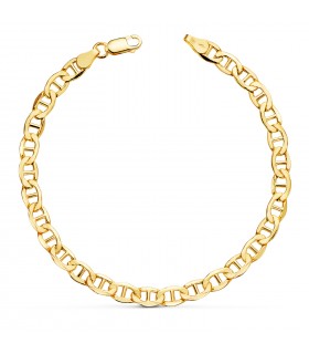 Pulsera Cadena Ancla Oro 18K 20cm 5mm  - pulseras hombre - pulsera gruesa de oro