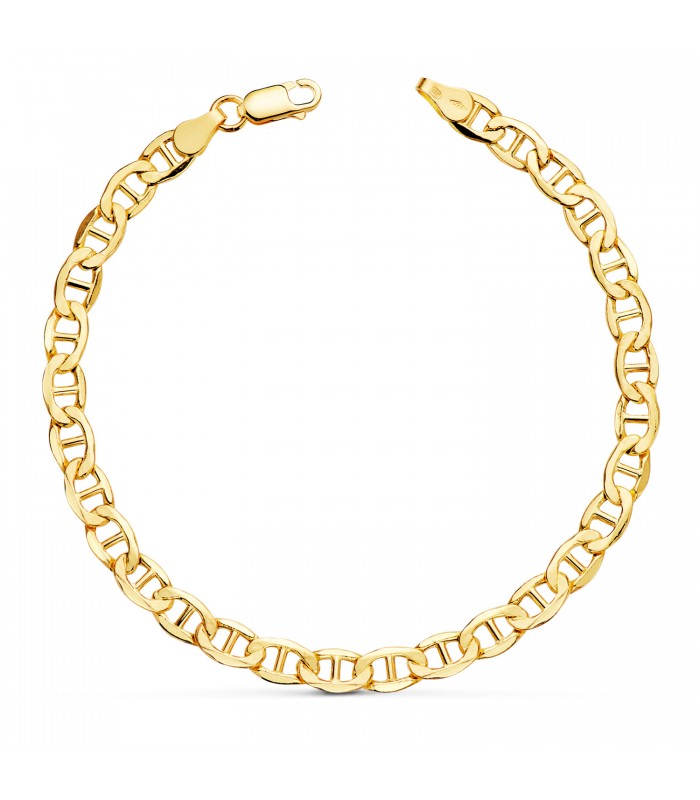 Pulsera Cadena Ancla Oro 18K 20cm 5mm  - pulseras hombre - pulsera gruesa de oro