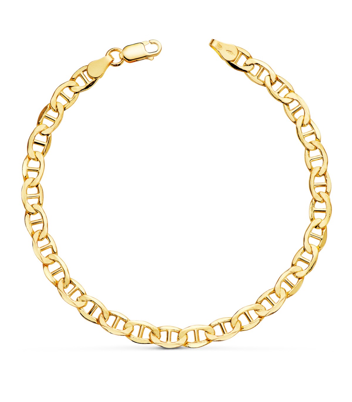 Pulsera Cadena Ancla Oro 18K 20cm 5mm  - pulseras hombre - pulsera gruesa de oro