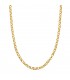 Chaîne en or 18 carats, maille Jaseron 3 mm, 45 cm, colliers et ras du cou pour femme