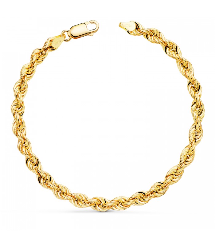Pulsera Cordón Salomónico Oro 18K 21 cm | pulsera cadena |ALDA JOYEROS, joyería online