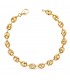 Pulsera Grano de Café Oro 18K 6mm 19cm | pulsera cadena |pulseras para mujer