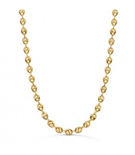 Cadena Grano de Café Oro 18K 6mm 60cm - cadenas calabrote - cadenas gruesas - cadena de oro