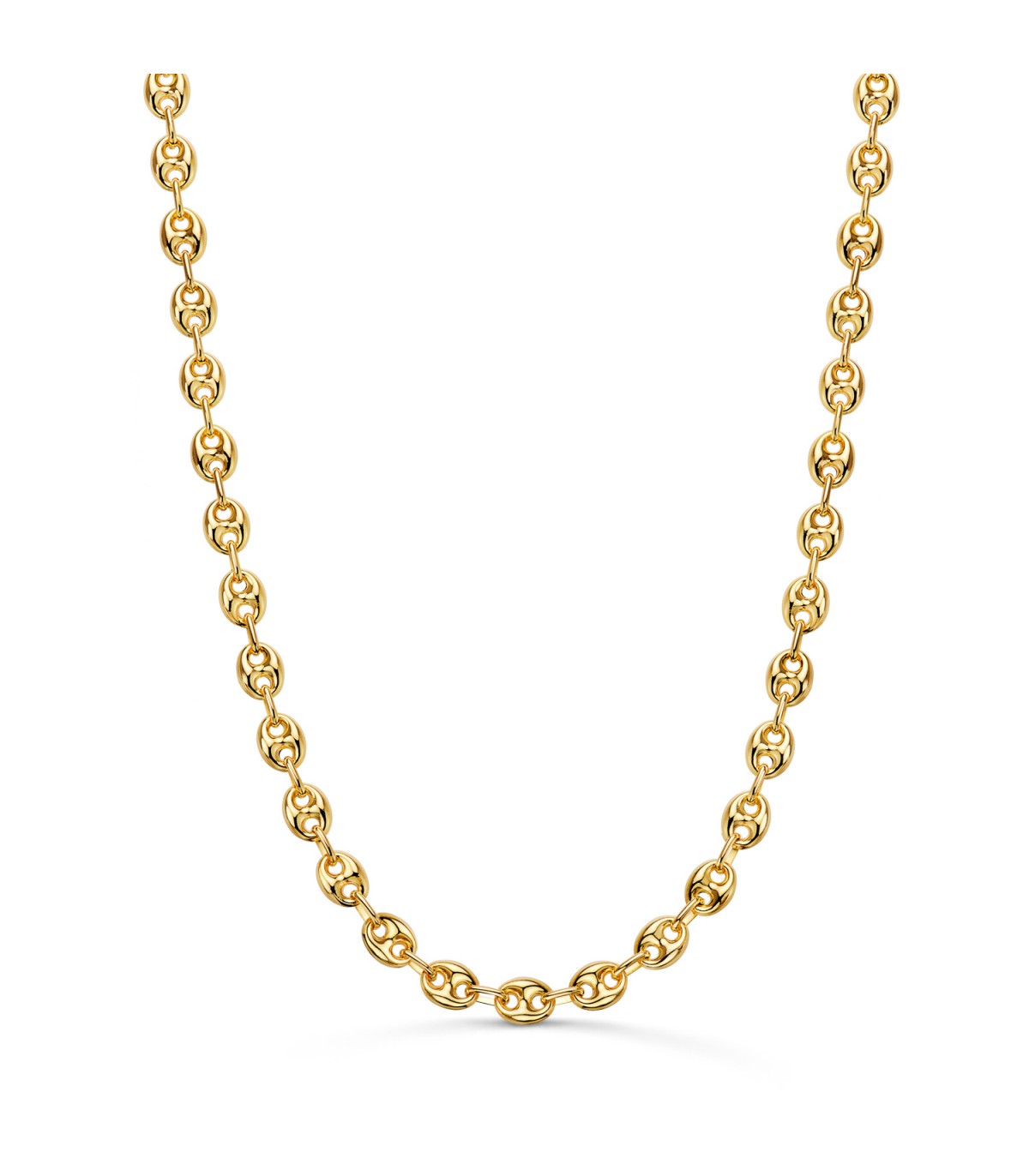 Cadena Grano de Café Oro 18K 6mm 60cm - cadenas calabrote - cadenas gruesas - cadena de oro
