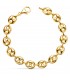 Pulsera Grano de Café Oro 18K 10mm 21cm | pulsera cadena |pulseras para mujer - pulsera de cadena calabrote