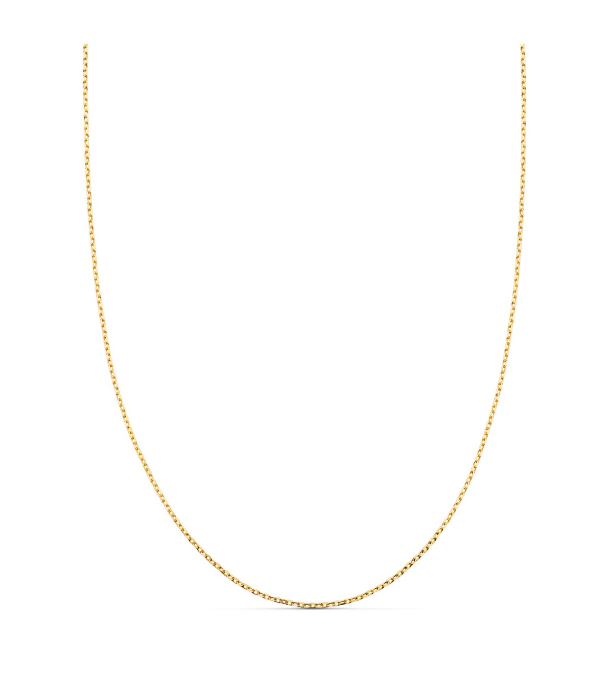 Collane a catena da donna: Catenina a maglia diamantata 0,75 mm 45 cm in oro giallo 750