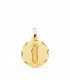 Virgen de la Almudena, virgen con niño en brazos - medallas religiosas oro 18k - tamaño: 18mm