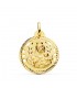 Medaglia religiosa della Madonna del Monte Carmelo: protezione e fede - Oro 750, 24 mm – Medaglia battesimale della Vergine