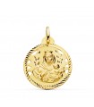Médaille Vierge du Mont Carmel Or 18 Carats 24mm Ajourée