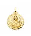 Médaille Vierge du Mont Carmel Or 18 Carats 26mm Ajourée