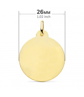 Medalla Virgen Carmen Oro 18K 26mm Calada - medallas religiosas - Nuestra señora del Carmen