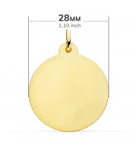Espalda Medalla Virgen Carmen Oro 18K 28mm Calada - medallas religiosas - Nuestra señora del Carmen