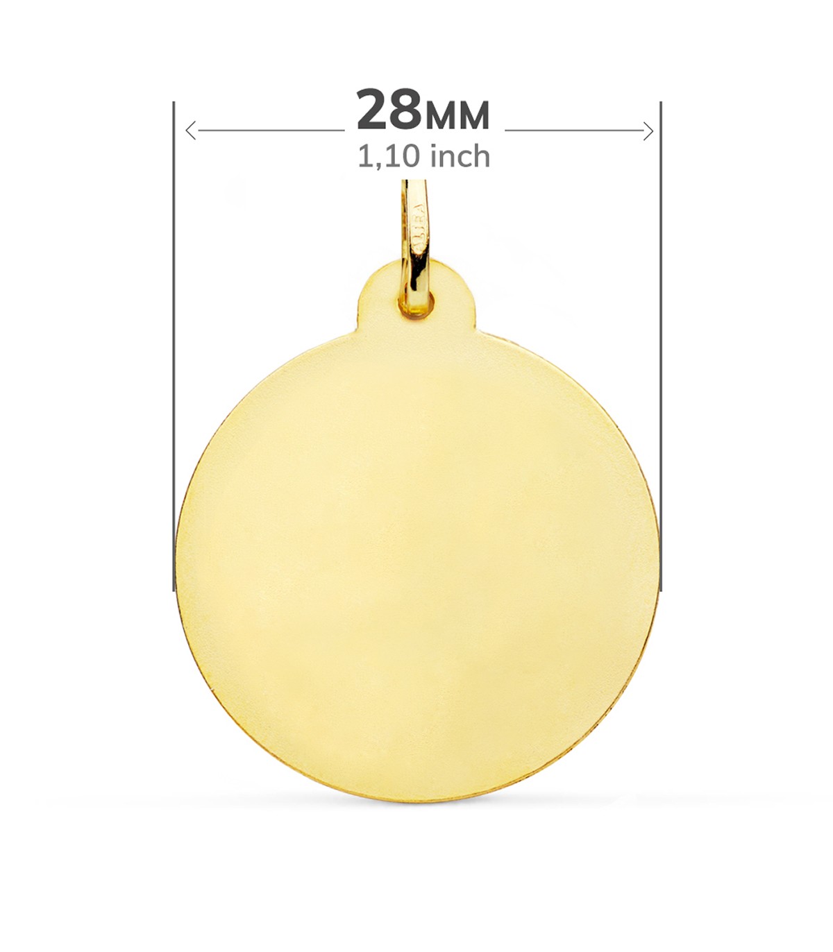 Médaille Vierge du Mont Carmel Or 18 Carats 28mm Ajourée ✓ Bijouterie en ligne Alda Joyeros