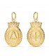 Skapulier-Medaille Madonna und Kreuz 18K Gold P2988-020