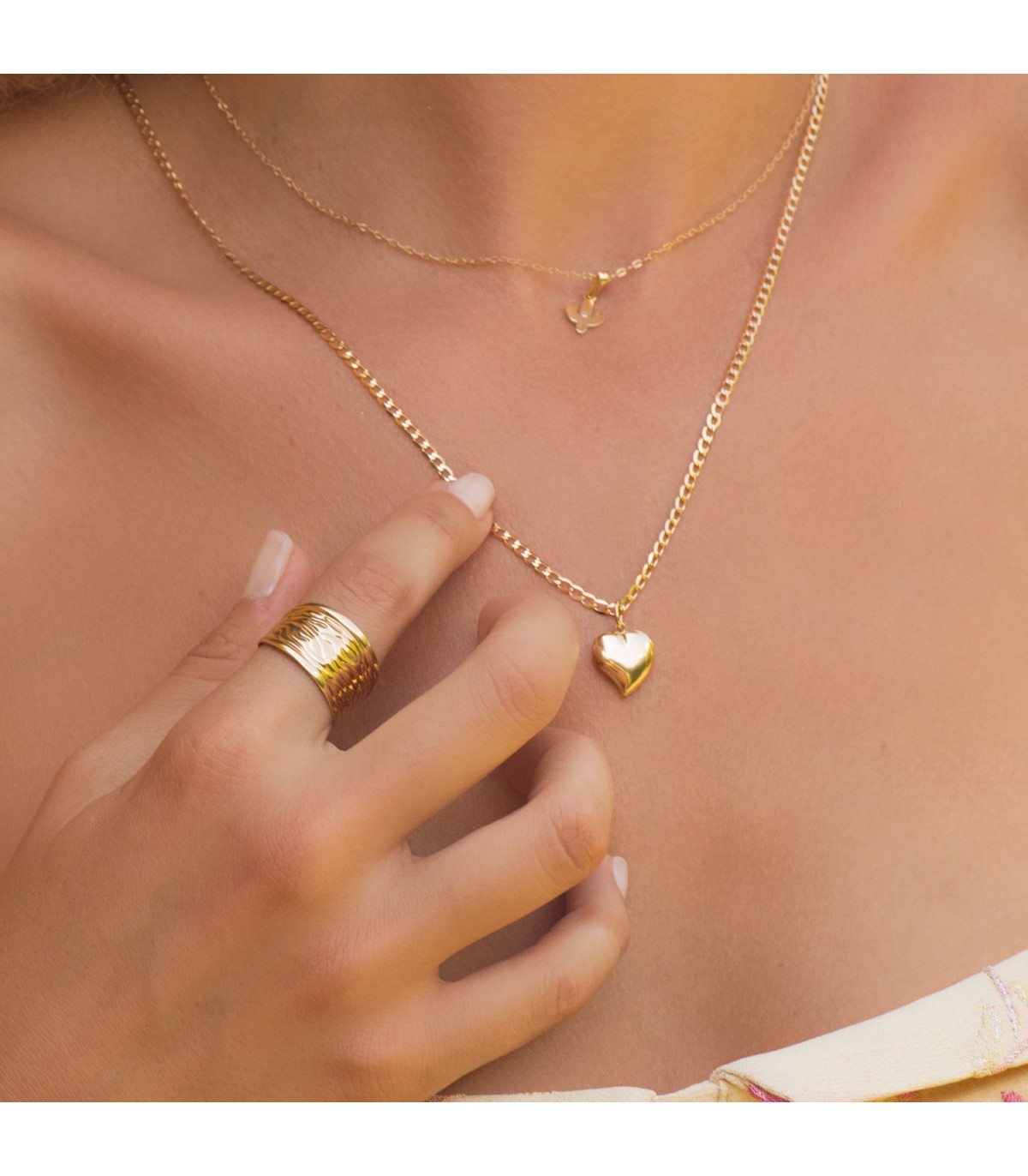 Ciondolo cuore piccolo 13 mm in oro giallo 750‰ - Gioielli per donna e regali San Valentino