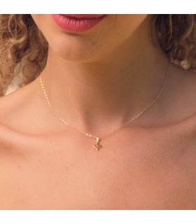 Ciondolo cactus piccolo oro 18kt - Gioielli da donna, ciondolo moderno