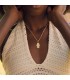 Colgante Mano de Fátima Hamsa Circonitas Oro 18K 22 mm collar amuleto moda regalo madre