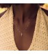 Gargantilla Cruz Diamante 0.090 Qtes. OB 18K | collar con diamantes
