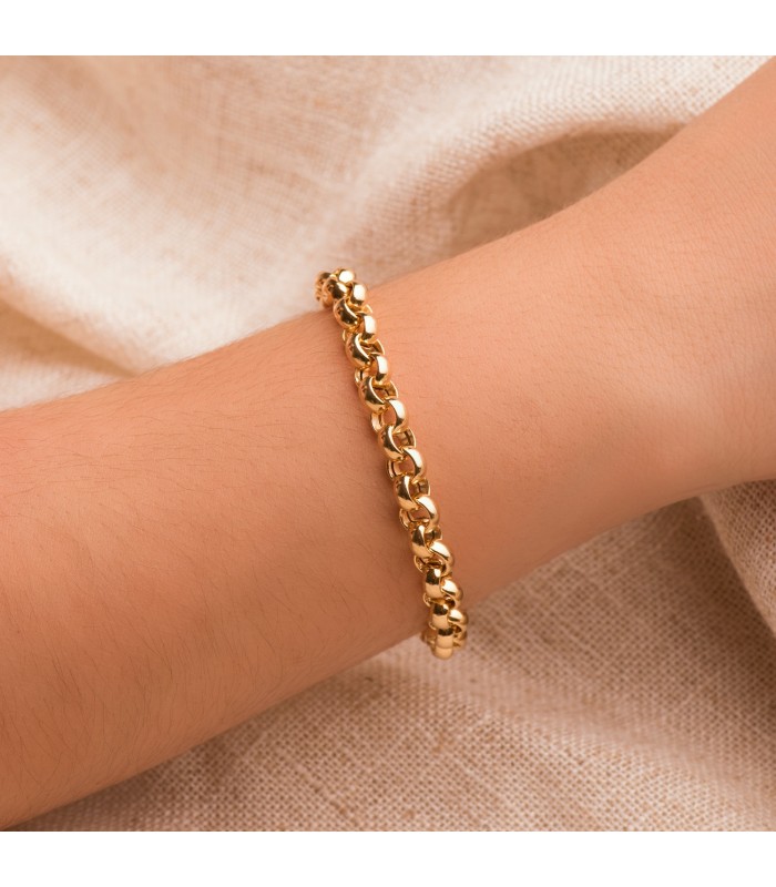 Bracelet Chaîne Jaseron Or 18K 7mm 19cm