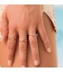 Anillo con piedras de colores - Anillo abierto Meraki Oro 18K Tutti Frutti Luna - anillos y sortijas para mujer