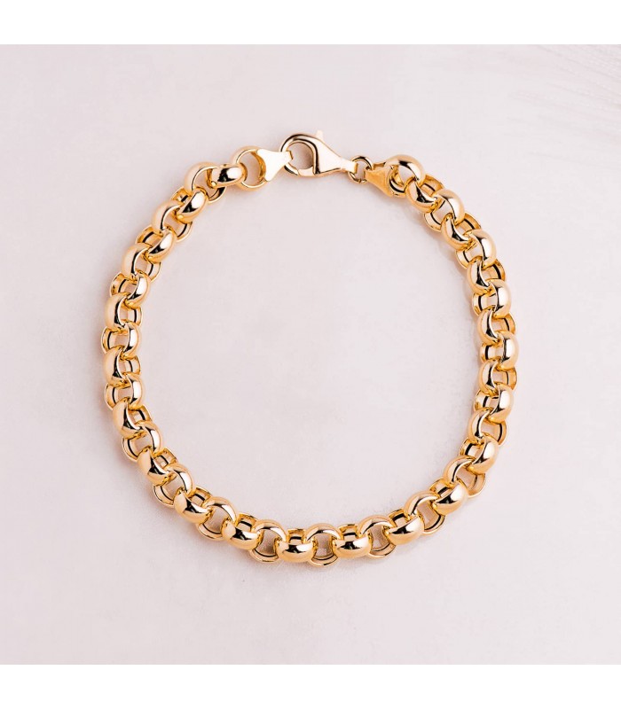 Bracelet Chaîne Jaseron Or 18K 7mm 19cm