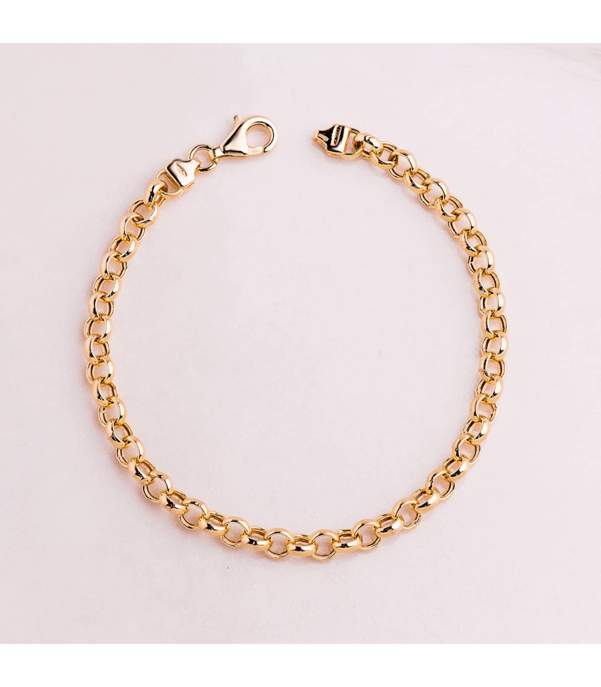 Bracciale Maglia Rolo Oro 18Kt 5mm 19cm