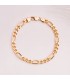 Pulsera Fígaro Oro 18 K 21 cm 6.5 mm - pulseras de hombre - pulseras oro par hombres - pulsera cadena - pulsera gruesa