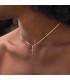 Kreuzanhänger 16770-AZ Weißgold 750 Zirkonia Blau | Schmuck für Damen