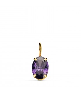 Amethyst oval Anhänger 7 mm 21289-5AM Gelbgold 750, für Damen