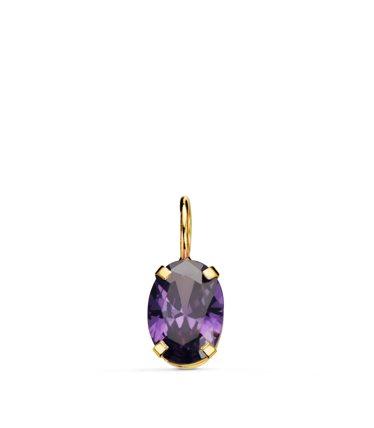 Amethyst oval Anhänger 7 mm 21289-5AM Gelbgold 750, für Damen