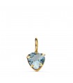 Pendentif Coeur Or 18K 5 mm Aigue-marine