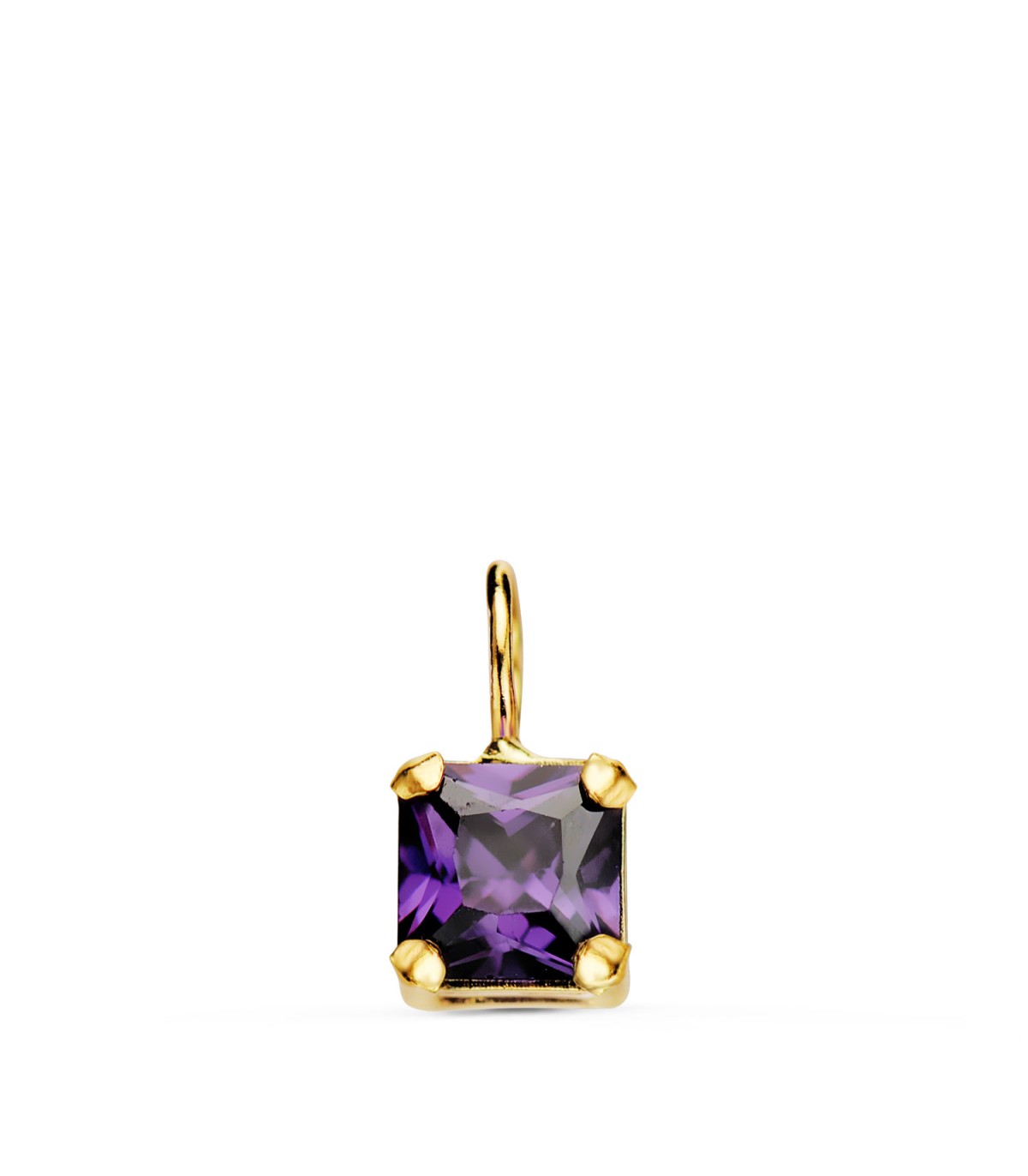 Pendentif Bella Or 18K Améthyste | pendentif femme or | pendentif pierre améthyste et or