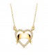 Collier personnalisé Coeur Or 18K Bande | collier femme or | bijoux personnalisables