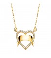 Collar Personalizado Corazón Oro 18K Banda