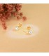 Orecchini in oro con perle 5 mm, modello Marianela da bambina con chiusura a vite.