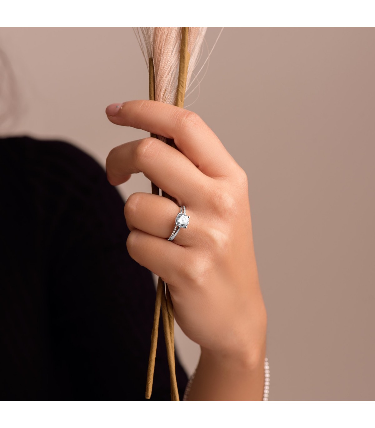 Solitär-Ring mit Zirkonia 18K Gold 19414-OB | Verlobungsringe & Ringe für einen Heiratsantrag