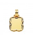 Colgante Chapa Oro 18K 21 mm Marco labrado