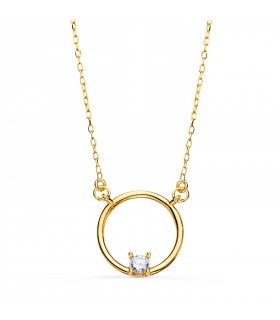 Gargantilla Meraki Oro 18K Círculo, gargantillas de moda - collares mujer