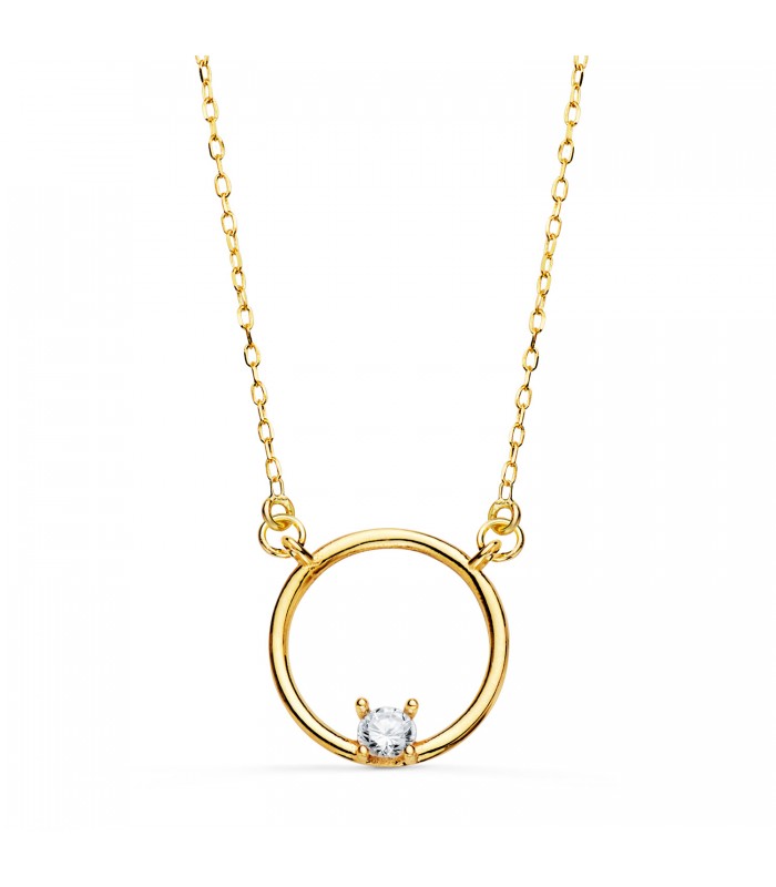 Collier Meraki Or 18K Cercle | pendentif femme