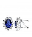 Diamant Ohrringe mit Saphir Eowyn| 750 Weißgold